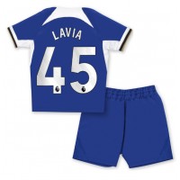 Chelsea Romeo Lavia #45 Hjemmedraktsett Barn 2023-24 Kortermet (+ Korte bukser)